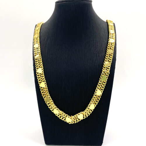 Flat Cuban Heart Link Chain
