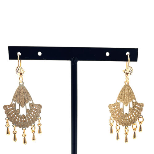 Plain Gold Indian Earrings
