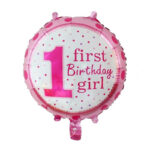 Baby Girl First Birthday Balloon