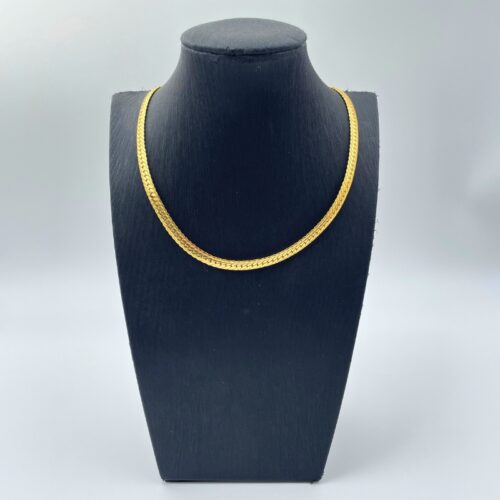 Serpentine Flat Gold Link Chain